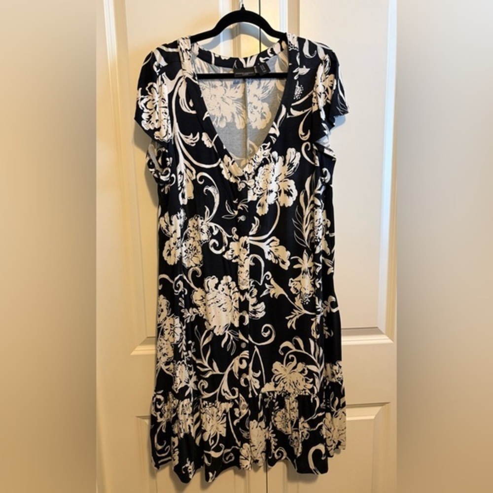 Cynthia Rowley Monochrome Floral Dress